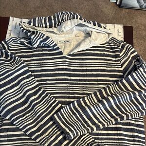 GUC! Tommy Bahama Navy and White Striped Hoodie